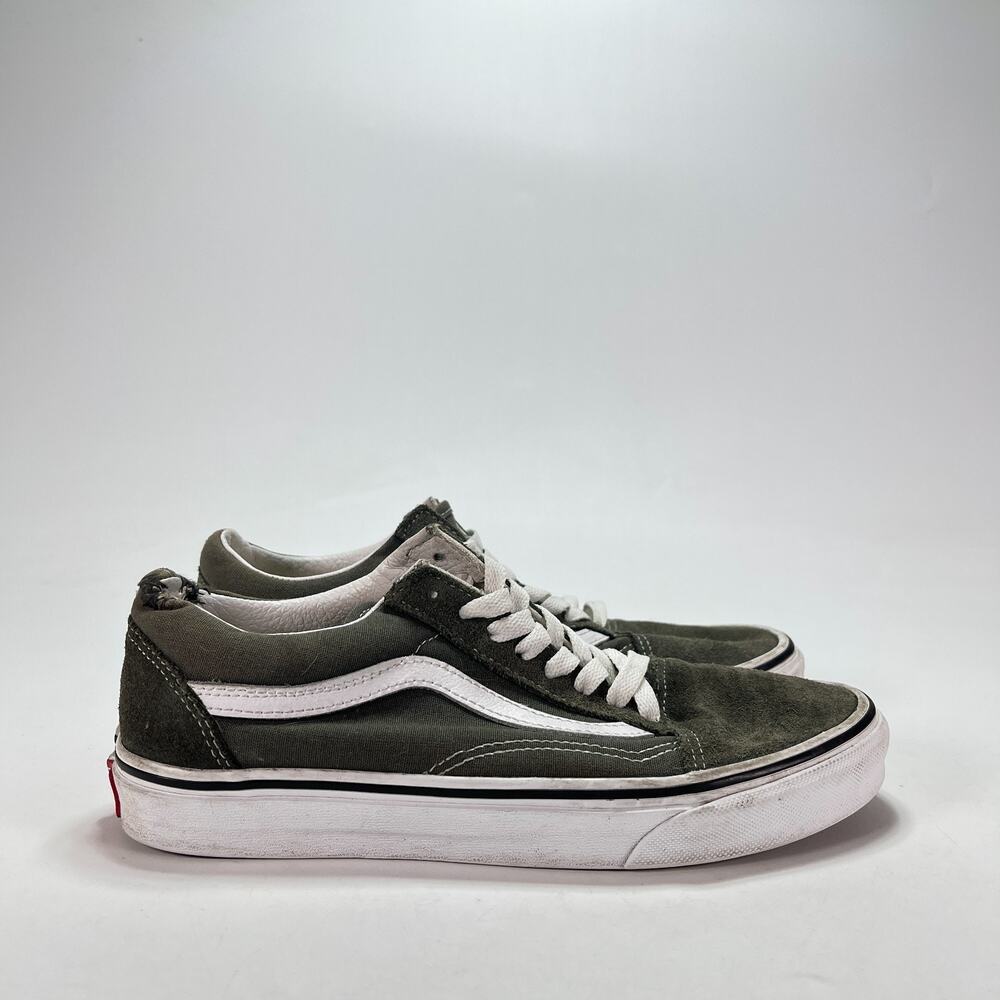 Vans Old Skool Army Green Low Top Casual Skate Sneakers 508731 Women's Size 8